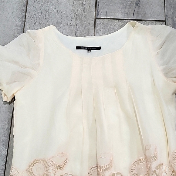 Mark Jacobs cream short summer dress silk and cotton size small 010 - Picture 3 of 8